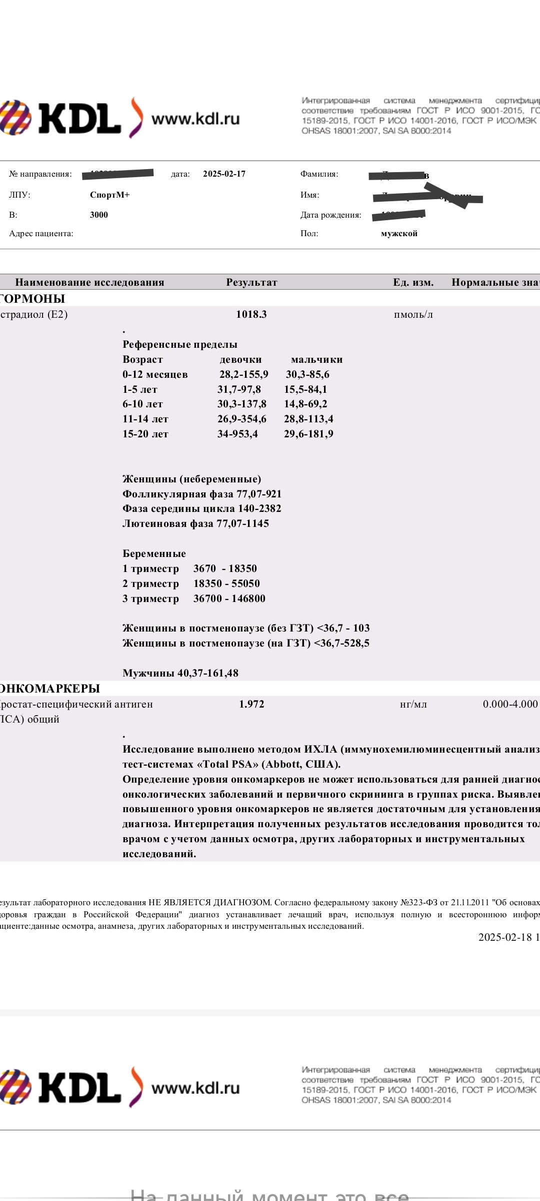 Анализы АШ DimoEstro - Бодибилдинг форум AnabolicShops